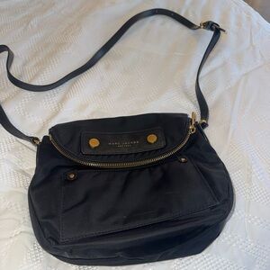 Marc Jacobs Black Nylon Crossbody Bag Gold Hardware Everyday Shoulder Bag